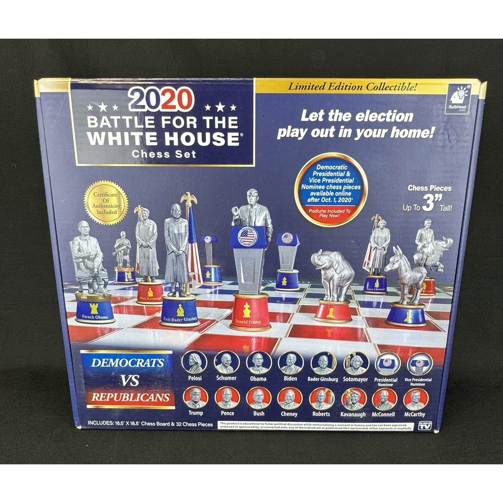 BulbHead 2020 Battle For The White House Trump Biden Chess Set New Factory Seal